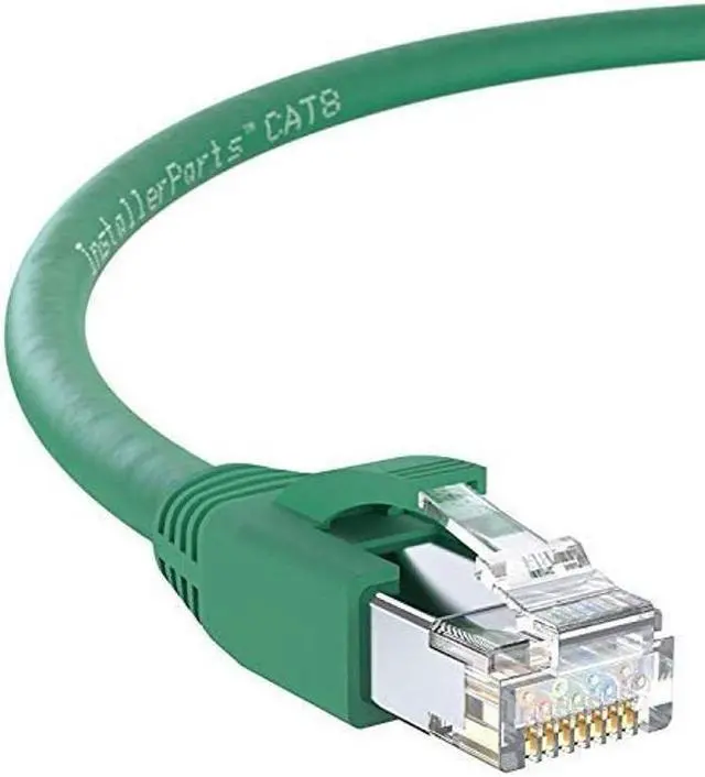Main image of InstallerParts Ethernet Cable CAT8 Cable 50 FT - Green - Professional Series - 40Gigabit/Sec Network/High Speed Internet Cable for Router, Modem,Gaming/2000 MHZ, 24AWG
