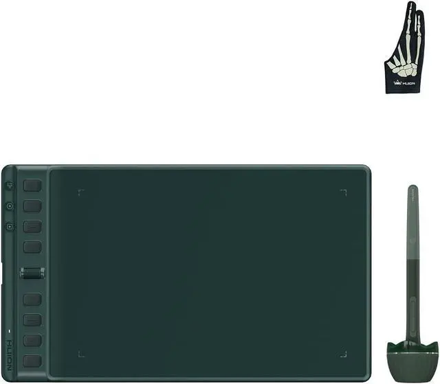Main image of 2023 HUION Inspiroy 2 Medium Drawing Tablet with Scroll Wheel 8 Customized Keys, HUION Skeleton Artist Glove