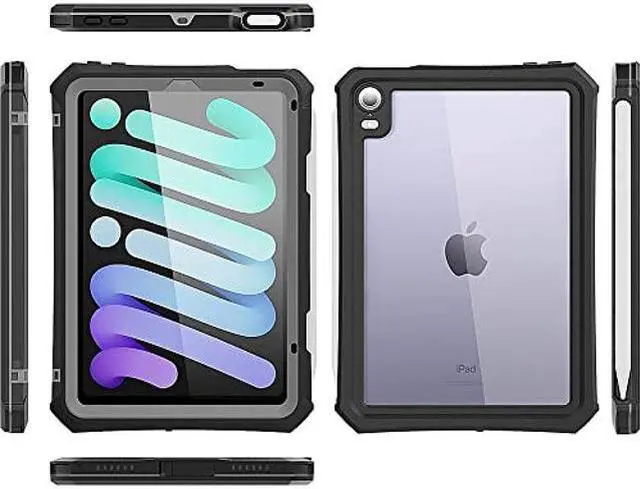 Alt view image 4 of 5 - Sahara - Water-Resistant Case for iPad Mini (A17 Pro) and iPad Mini (6th Generation 2021), Black, (TB00062)