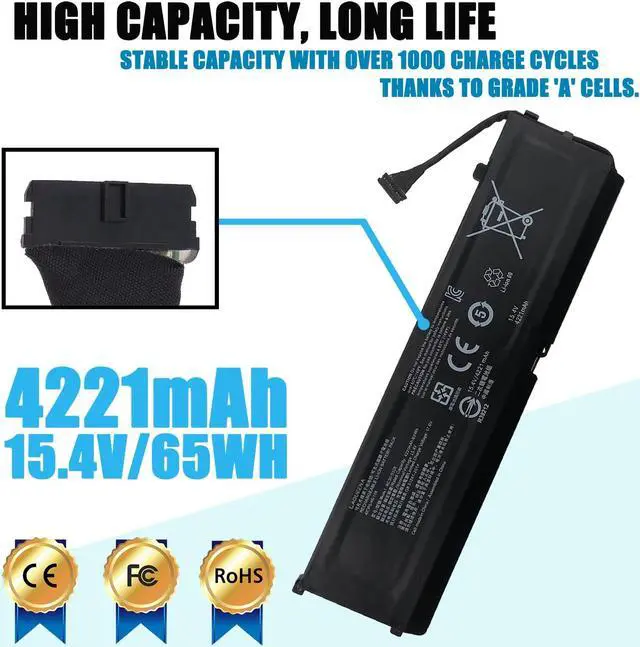 Alt view image 2 of 5 - LAQUEENA RC30-0328 Laptop Battery Compatible with Razer Blade 15 Edition 2020 2021 RZ09-0328 RZ09-03287E22-R3B1 RZ09-03287E22-R3U1 RZ09-03287E22-R341 RZ09-03304x RZ09-03305x RZ09-0330x