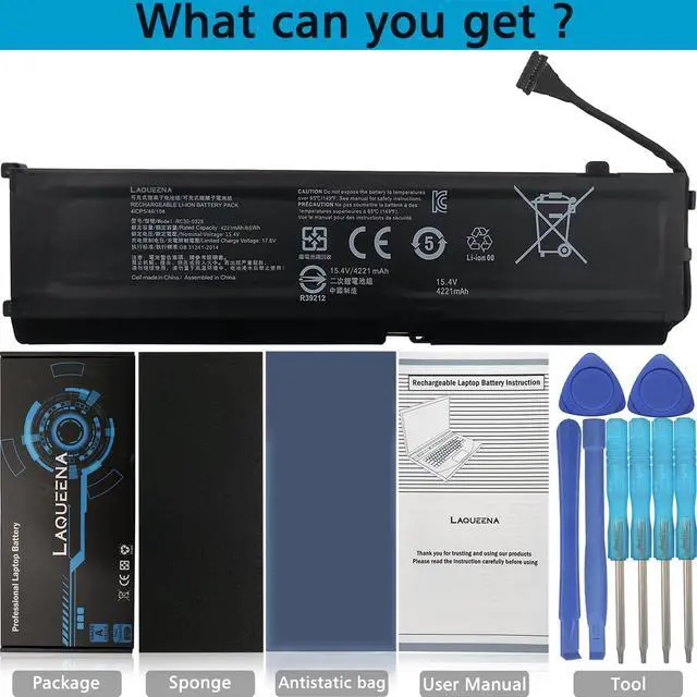 Alt view image 3 of 5 - LAQUEENA RC30-0328 Laptop Battery Compatible with Razer Blade 15 Edition 2020 2021 RZ09-0328 RZ09-03287E22-R3B1 RZ09-03287E22-R3U1 RZ09-03287E22-R341 RZ09-03304x RZ09-03305x RZ09-0330x