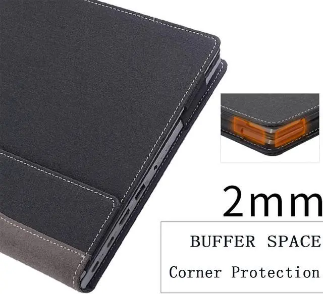 Alt view image 5 of 5 - Laptop Cover for 16 Inch Samsung Galaxy Book3 Pro/Galaxy Book3 Pro 360/Galaxy Book 3 Ultra CasePU Leather Laptop Bag Protective Shell Accessories (Wine Red)