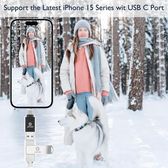 Alt view image 4 of 5 - Genuine Apple MFi Certified iPhone USB Flash Drive 256GB - Real Capacity - No Fake Storage, Genuine Lightning, encrypted Auto Backup Photo Stick for iPhone iPad Photos/Videos - Avoid Fake MFi Clones!