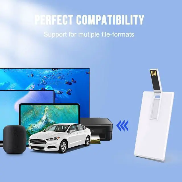 Alt view image 4 of 5 - KEXIN 20 Pack 64GB USB Flash Drive Bulk USB Business Card Credit Card Bank Card Shape Flash Drive Memory Stick Key Credit USB Drives - Bulk USB Flash Drives - 64GB 20 PCS (White Card)