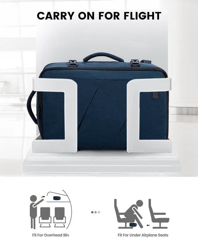 Alt view image 2 of 5 - LOVEVOOK Carry on Travel Backpack, Large 50L for Men & Women Flight Approved with USB Charging Port&3 Packing Cubes, Large Suitcase Water Resistant Luggage Daypack Business Weekender Bag, Navy Blue