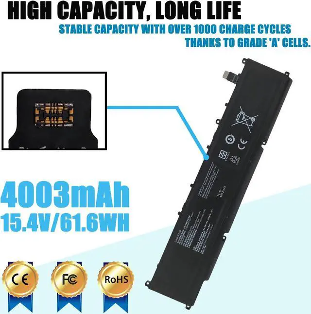 Alt view image 2 of 5 - LAQUEENA RC30-0370 Laptop Battery Compatible with Razer Blade 14 2021 2022 RZ09-0370 RZ09-0368 RZ09-0427 RZ09-0370AE23 RZ09-0370BEA3-R3U1 RZ09-0370CEA3-R3U1 RZ09-0427EE23-R3U1 RZ09-0427NEA3