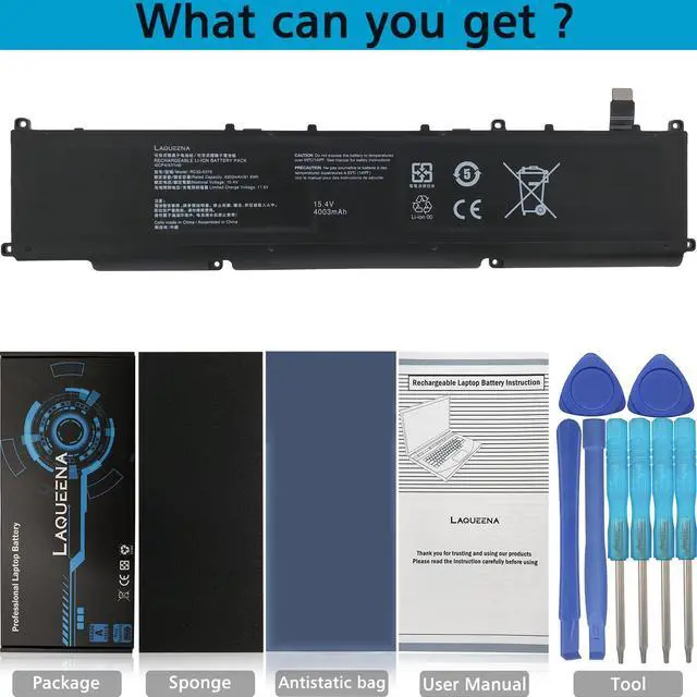 Alt view image 3 of 5 - LAQUEENA RC30-0370 Laptop Battery Compatible with Razer Blade 14 2021 2022 RZ09-0370 RZ09-0368 RZ09-0427 RZ09-0370AE23 RZ09-0370BEA3-R3U1 RZ09-0370CEA3-R3U1 RZ09-0427EE23-R3U1 RZ09-0427NEA3
