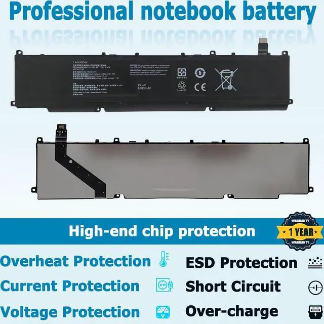 Alt view image 4 of 5 - LAQUEENA RC30-0370 Laptop Battery Compatible with Razer Blade 14 2021 2022 RZ09-0370 RZ09-0368 RZ09-0427 RZ09-0370AE23 RZ09-0370BEA3-R3U1 RZ09-0370CEA3-R3U1 RZ09-0427EE23-R3U1 RZ09-0427NEA3