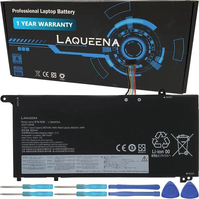 Main image of LAQUEENA L19M3PDA Laptop Battery Compatible with Lenovo Thinkbook 14 G2 15 G2 Itl are 14 G3 15 G3 Acl Itl Series L19C3PDA L19D3PDA L19L3PDA SB10Z21208 5B10Z21202 5B10Z21197 SB10Z21196 SB10Z21203
