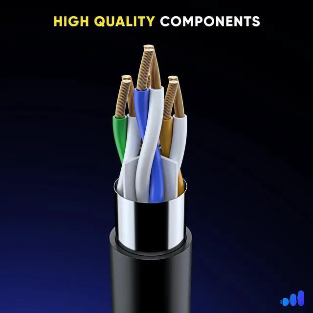 Alt view image 2 of 5 - Maximm Cat6 Heavy Duty Outdoor Cable 200 ft - Black - Zero Lag Pure Copper, Waterproof Ethernet Cable Suitable for Direct Burial Installations.