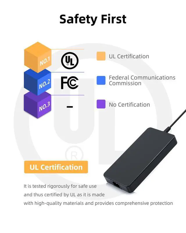 Alt view image 2 of 5 - 240W 180W AC Charger Fit for Dell Precision 7760 7560 P44E002 P93F002 Laptop Power Adapter Supply Cord
