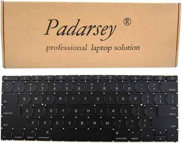 Main image of Padarsey Replacement US Layout Keyboard Black Compatible for MacBook 12" inch A1534 MacBook9,1 MacBook10,1 Early 2016 2017 Year