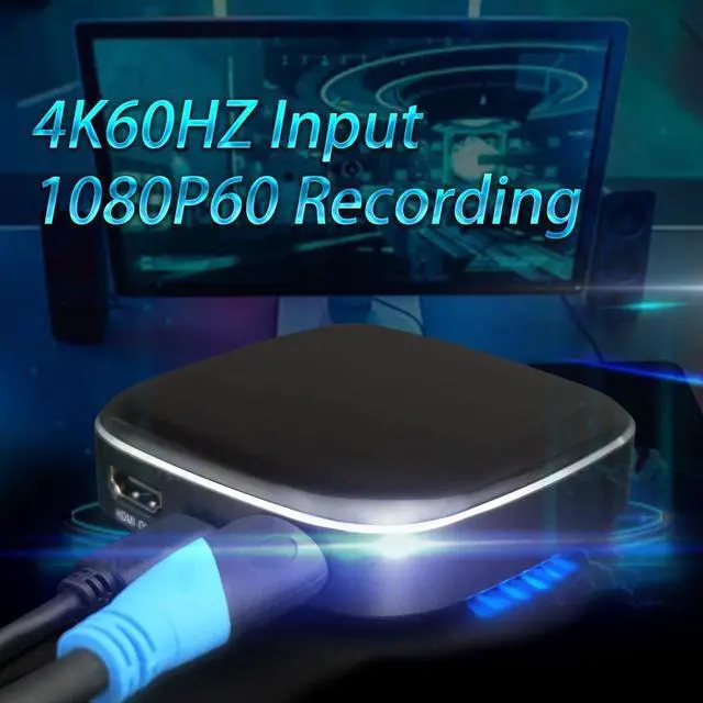Alt view image 3 of 5 - 4k Gaming Video Capture Card - HDMI to USB 3.0 Type C, 4K @60 Input, 1080P 60FPS Record, Free Lag Loop, Support Windows MAC Linux, OBS Wirecast,YouTube Twitch Burned, P Panoraxy Video Capture Device