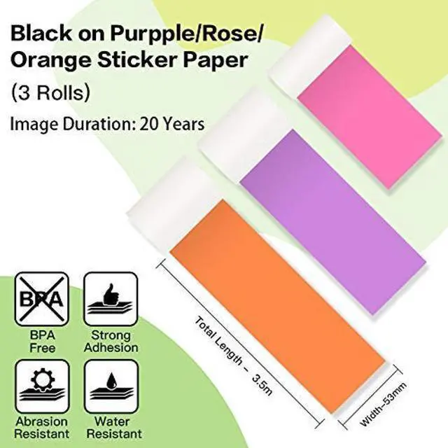 Alt view image 4 of 5 - Phomemo Mini Pocket Printer- M02 Portable Thermal Tiny Photo Printer with 6 Rolls Paper, for Home, School, Office, Compatible with iOS and Android, Pink