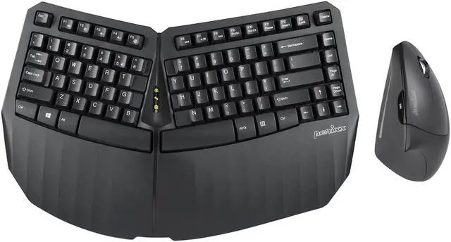 Main image of Perixx PERIDUO-813B US, Wireless Ergonomic Compact Keyboard & Vertical Mouse - Bundle with a 6-Button Ergonomic Vertical Mouse - Black - US English...