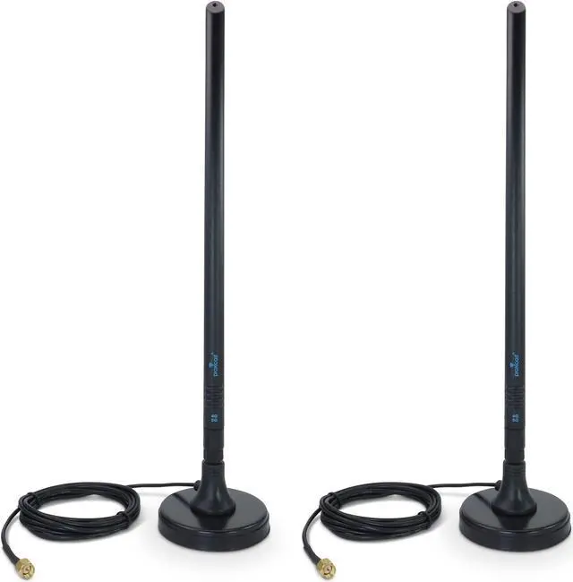 Main image of Proxicast 5-8 dBi 4G/5G External Magnetic High Gain Cell Antenna Compatible with Cisco, Cradlepoint, Netgear, Pepwave, MoFi, Digi, Sierra and Other Routers & Modems with SMA Connectors ANT-006-SMA-2PK