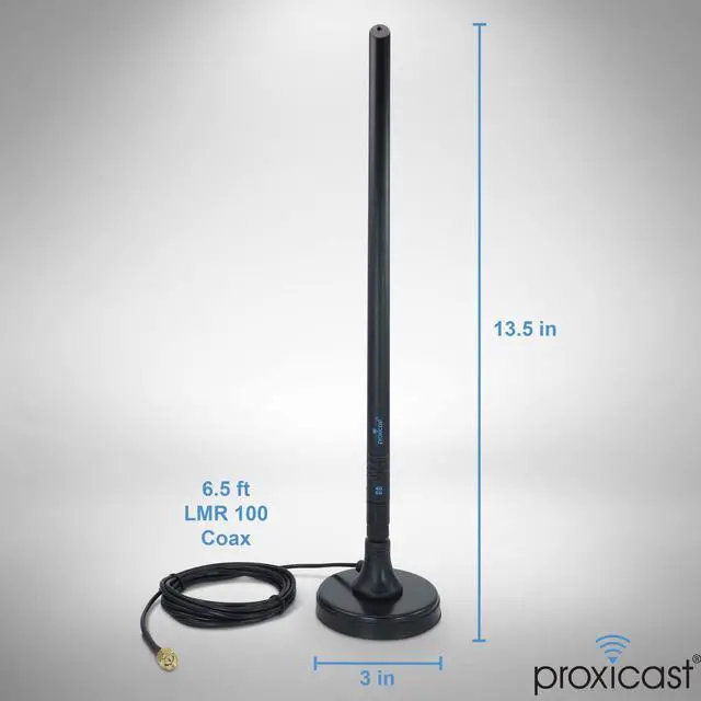 Alt view image 3 of 5 - Proxicast 5-8 dBi 4G/5G External Magnetic High Gain Cell Antenna Compatible with Cisco, Cradlepoint, Netgear, Pepwave, MoFi, Digi, Sierra and Other Routers & Modems with SMA Connectors ANT-006-SMA-2PK