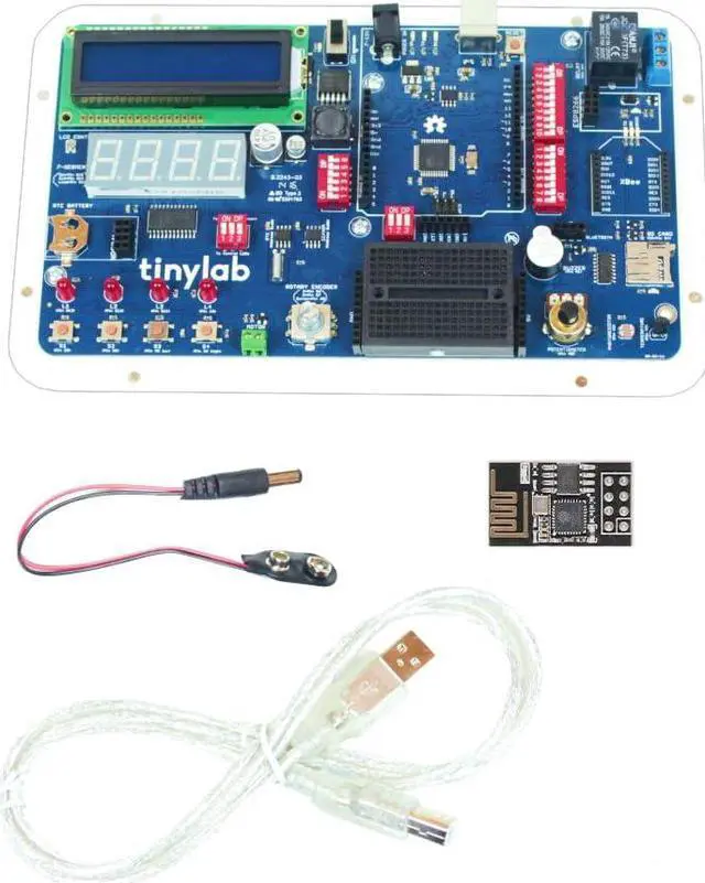 Alt view image 2 of 5 - TinyLab Starter Kit Works with Arduino and 20 Modules. Coding Learning Guide, Electronics Kit for Beginners, Single Board Computer for Makers