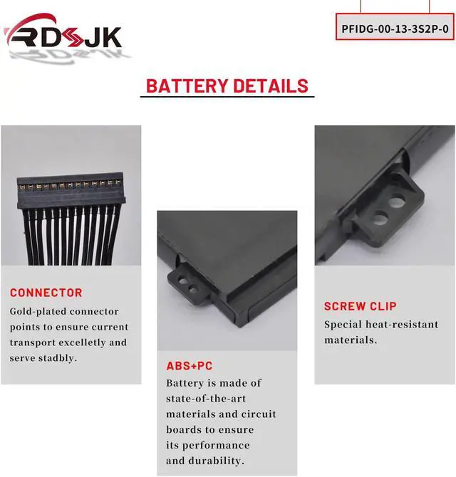 Alt view image 5 of 5 - PFIDG-00-13-3S2P-0 PFIDG-03-17-3S2P-0 Laptop Battery for Eluktronics MAX-17 Schenker S1 Plus VIA 15 Mechrevo Code 01 Umi Air2 Medion Erazer Beast X10 X20 X25 Tuxedo Pulse 15 GM7MG7P 11.55V 91.24Wh