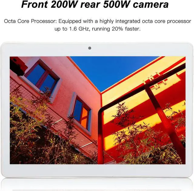 Alt view image 3 of 5 - 10 Inch Android Tablet PC, 2GB RAM 32GB Memory, 1960X1080 IPS HD Touch Screen, 7MP Dual Camera, Android 11 Tablet, Octa Core Processor for Kids Learning and Video Playback(Pink)