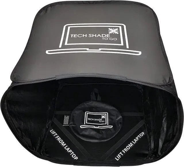 Alt view image 3 of 5 - TECH SHADE TO GO Portable Laptop Sun Shade, Privacy Cover, Laptop Sun Shade, Laptop Shade for Working Outside, Laptop Shade, Laptop Sun Hood, Laptop Sun Glare Shield, Laptop Hood for Outside Glare