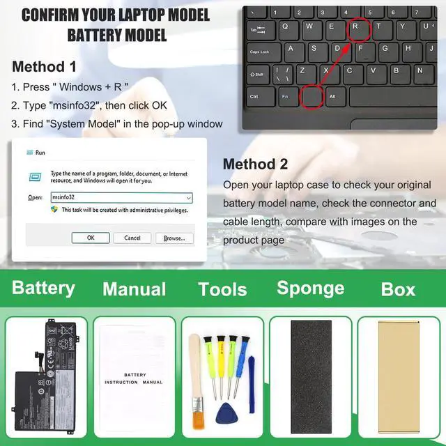 Alt view image 4 of 5 - RHKRKQN L19M3PG1 L19C3PG1 Laptop Battery Replacement for Lenovo 100e 300e Chromebook 2nd Gen AST 82CD 82CE ideapad 3 CB-11AST05 82H4 Series SB10X68685 5B10X65680 5B10X65684 5B11A25390 L19L3PG1 47Wh