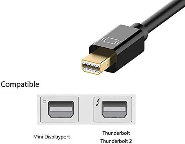 Alt view image 2 of 5 - Anbear Mini DisplayPort to HDMI Adapter - Thunderbolt to HDMI Cable, Gold-Plated HDMI Adapter Compatible with MacBook Pro, MacBook Air, Mac Mini, Microsoft Surface Pro (10 Pack)