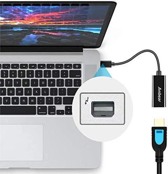 Alt view image 4 of 5 - Anbear Mini DisplayPort to HDMI Adapter - Thunderbolt to HDMI Cable, Gold-Plated HDMI Adapter Compatible with MacBook Pro, MacBook Air, Mac Mini, Microsoft Surface Pro (10 Pack)