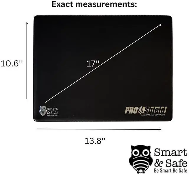 Alt view image 3 of 5 - Lap-top Radiation Shield - Radiation Blocker, Lap Desk Tray - EMF Shield & Heat Protection Bed Desk Lap top Tray, Lap top Stand Bed with Heat Emission Reduction by Up to 99% - Lap top Desk - 17" Black