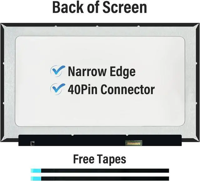 Alt view image 2 of 5 - TFTcenter NT156WHM-T03 V8.0 V8.1 LCD LED OnCell Touch Screen Replacement for Laptop 40Pins HD 1366x768 Display(Only for NT156WHM T03 not for Others) with Tape