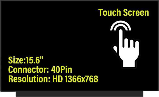 Alt view image 3 of 5 - TFTcenter NT156WHM-T03 V8.0 V8.1 LCD LED OnCell Touch Screen Replacement for Laptop 40Pins HD 1366x768 Display(Only for NT156WHM T03 not for Others) with Tape