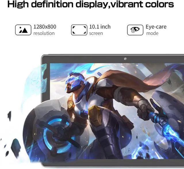 Alt view image 2 of 5 - VOLENTEX Android Tablet,10 inch Andriod 12 Tablet with 6+64GB ROM, Quad-Core Processor, Google Certified, 1280 * 800 IPS HD Display, Daul Camera, 6000mAh Battery, WiFi 6, Bluetooth (Gray)