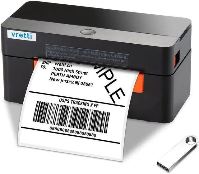 Main image of vretti Thermal Shipping Label Printer - 4x6 Desktop Barcode USB for Small Business & Packages - Compatible with Mac Windows Linux Chrome OS UPS USPS