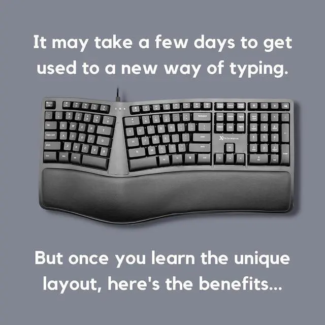 Alt view image 2 of 5 - X9 Performance Ergonomic Keyboard and Mouse, Designed for Your Comfort