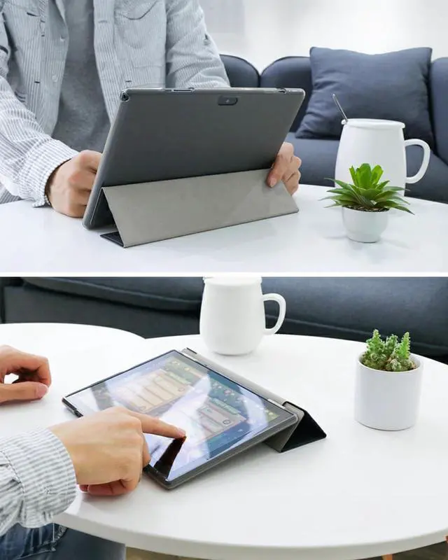 Alt view image 4 of 5 - 2 in 1 Tablet with Keyboard Case Mouse Stylus, 10 inch Tablet Android 14 Tablets PC, 6GB RAM+32GB ROM 1TB Expandable Tableta, 6000mAh Battery IPS 10.1" Tab 2MP+8MP Dual Camera WiFi Bluetooth Tablet.