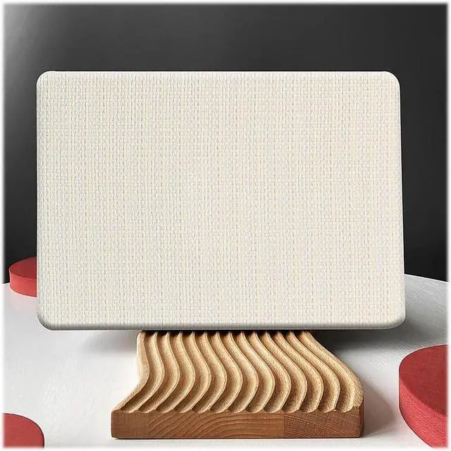 Alt view image 3 of 5 - SaharaCase - Apple MacBook Air 13" M1 Chip Laptops Woven Laptop Case with Silicone KeyPad Cover Woven Fabric, Snap-On, Anti-Slip Grip (Beige)