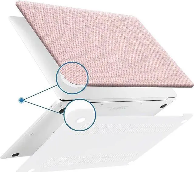Alt view image 3 of 5 - SaharaCase - Apple MacBook Air 13" M1 Chip Laptops Woven Laptop Case with Silicone KeyPad Cover Woven Fabric, Snap-On, Anti-Slip Grip (Pink)