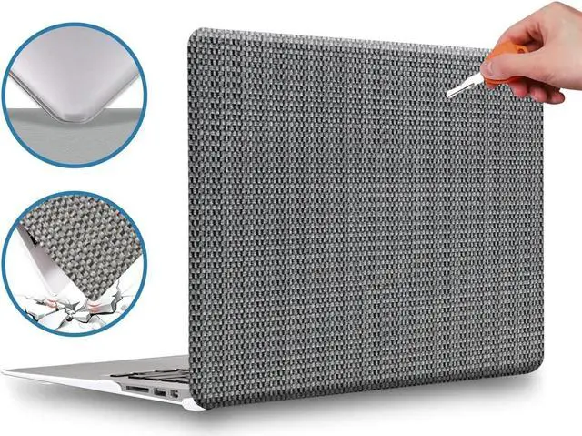 Alt view image 3 of 5 - SaharaCase - Apple MacBook Pro 14" Laptops Woven Case with Silicone KeyPad Cover Woven Fabric, Snap-On, Anti-Slip Grip (Charcoal)