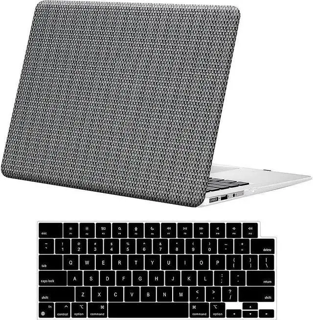 Main image of SaharaCase - Apple MacBook Pro 16" Laptops Woven Case with Silicone KeyPad Cover Woven Fabric, Snap-On, Anti-Slip Grip (Charcoal)