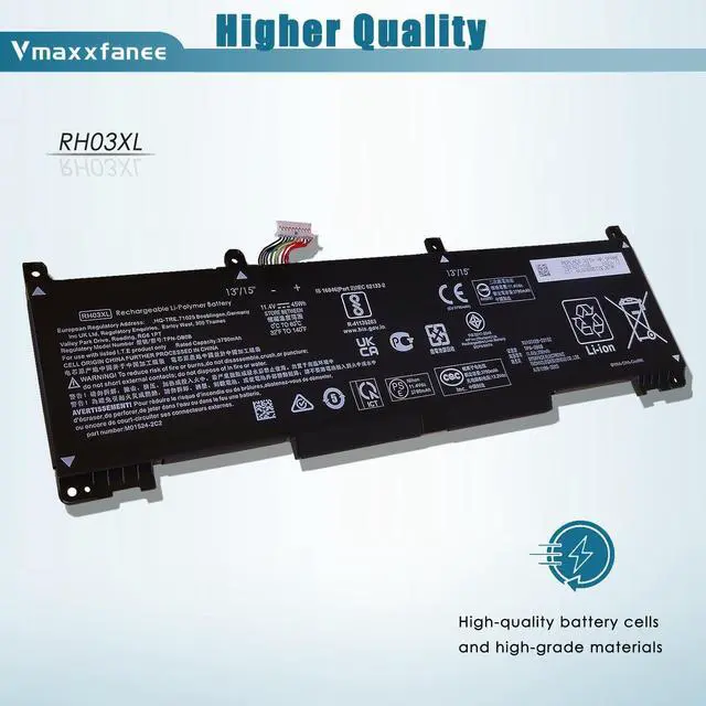Alt view image 3 of 5 - Vmaxxfanee RH03XL M02027-005 Laptop Battery Replacement for HP ProBook 630 640 650 430 440 445 450 G8 G9 G10 EliteBook 645 650 655 G9 G10 Series RHO3XL M01524-541 M01524-2B1 M01524-AC1 M75017-171