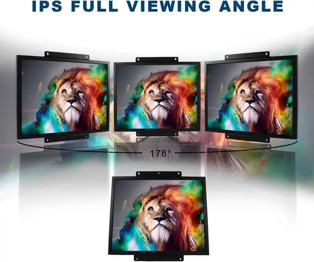 Alt view image 3 of 5 - VSDISPLAY 19'' 1280x1024 IPS LCD Touchscreen Monitor 4:3 with VGA DVI Input for DIY Gaming/PC/Industrial Extra Display