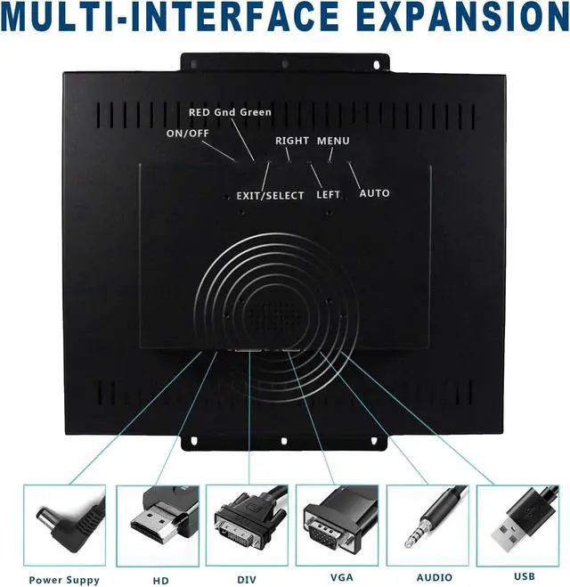 Alt view image 4 of 5 - VSDISPLAY 19'' 1280x1024 IPS LCD Touchscreen Monitor 4:3 with VGA DVI Input for DIY Gaming/PC/Industrial Extra Display