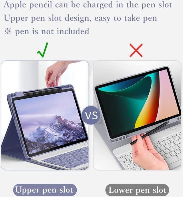 Alt view image 2 of 5 - kaitesi Keyboard Case Mouse for iPad Air 11 inch M2/ Air 5th 4th Generation 10.9", iPad Pro 11 inch 4th/3rd/2nd/1st Gen Keyboard Case Magnetic Detachable Color Keyboard (Dark Pink)