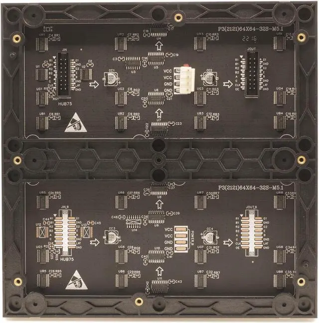 Alt view image 3 of 5 - Xicoolee RGB Full-Color LED Matrix Panel for Raspberry Pi/Arduino/ESP32 3mm Pitch 64x64 4096 Individual RGB LEDs Brightness Adjustable with Adapter for Directly Plug