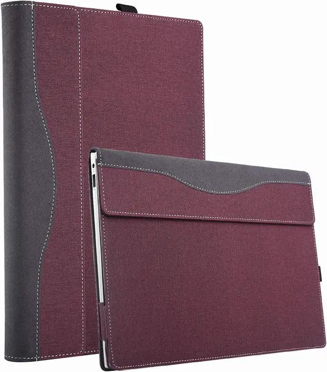 Main image of XJchen Laptop Cover Compatible with HP ZBook Firefly 14 G8 ProBook 440 445 G9 G10 Elitebook 640 645 840 845 G7 x360 1040 G5 G6 Pavilion x360 14-ek Sleeve Protective Skin Pouch (Wine red)