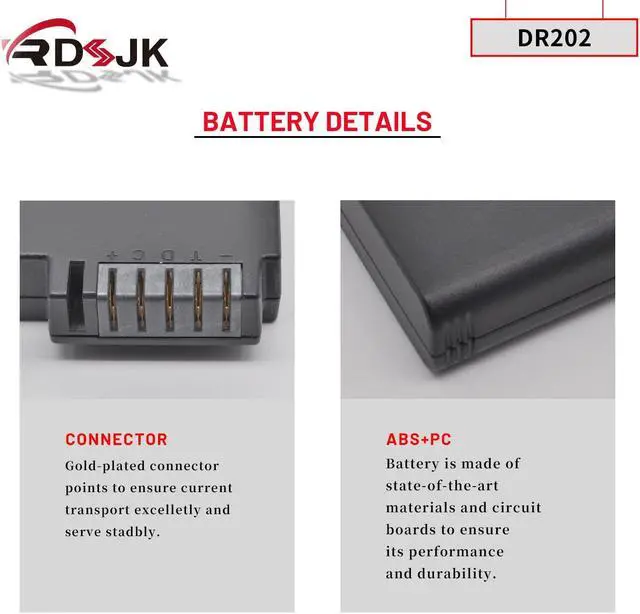 Alt view image 5 of 5 - DR202 ACC-006-591 Laptop Battery for Getac X500 V100 V200 V1010 S400 Series DR202S DR202X LI202S LI202SX RS2020 ME202C ME202EK ME202 ME202A ME202B ME202H BP-LP2900 338911120104 441847500001 HKNN4004A