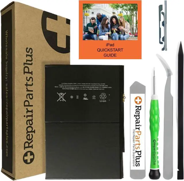 Main image of Repair Parts Plus for iPad 6 | 5 (6th Gen | 5th Gen) A1484 Battery Replacement Premium Kit (A1893 A1954 A1822 A1823 A1474 A1475 A1476, 9.7") (Also for Air 1) + Tools, Adhesive, Guide