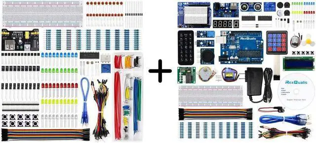 Main image of REXQualis Super Starter Kit Based on Arduino UNO R3 and Electronics Component Fun Kit
