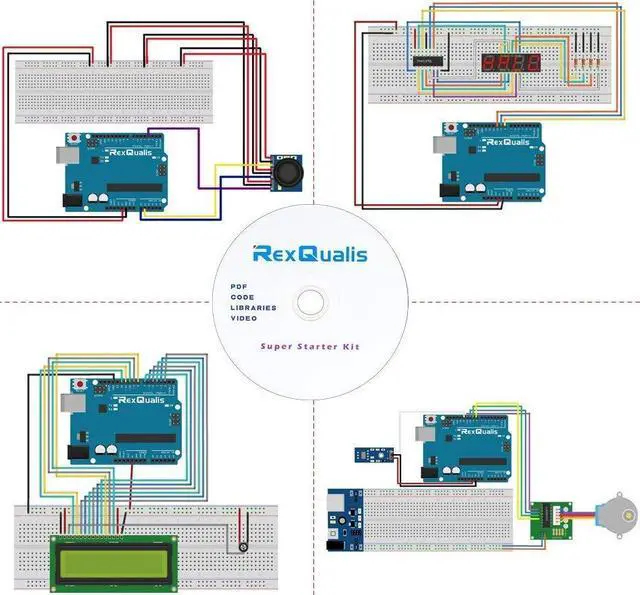 Alt view image 4 of 5 - REXQualis Super Starter Kit Based on Arduino UNO R3 and Electronics Component Fun Kit