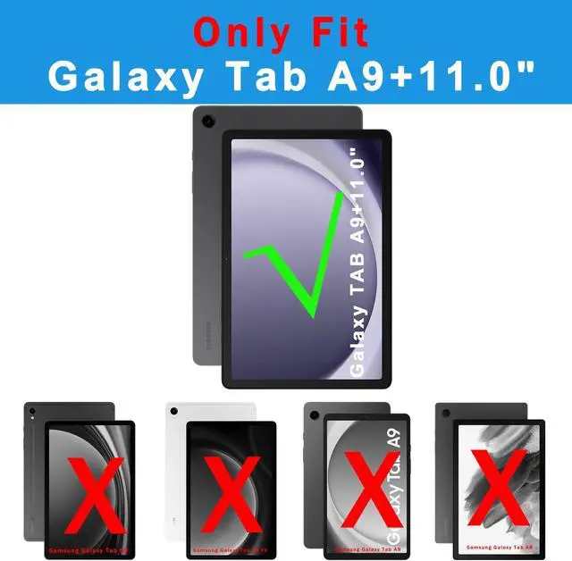 Alt view image 2 of 5 - Folio Touch Keyboard Case for Samsung Galaxy Tab A9+ 11 inch - Slim Wireless Smart Touch Trackpad Keyboard Folio Tablet Cover - Backlit Keyboard with Kickstand for Tab A9 Plus 11" 2023 Black